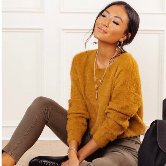 Böhme Brielle Cropped Sweater in Mustard - Picture 2 of 6